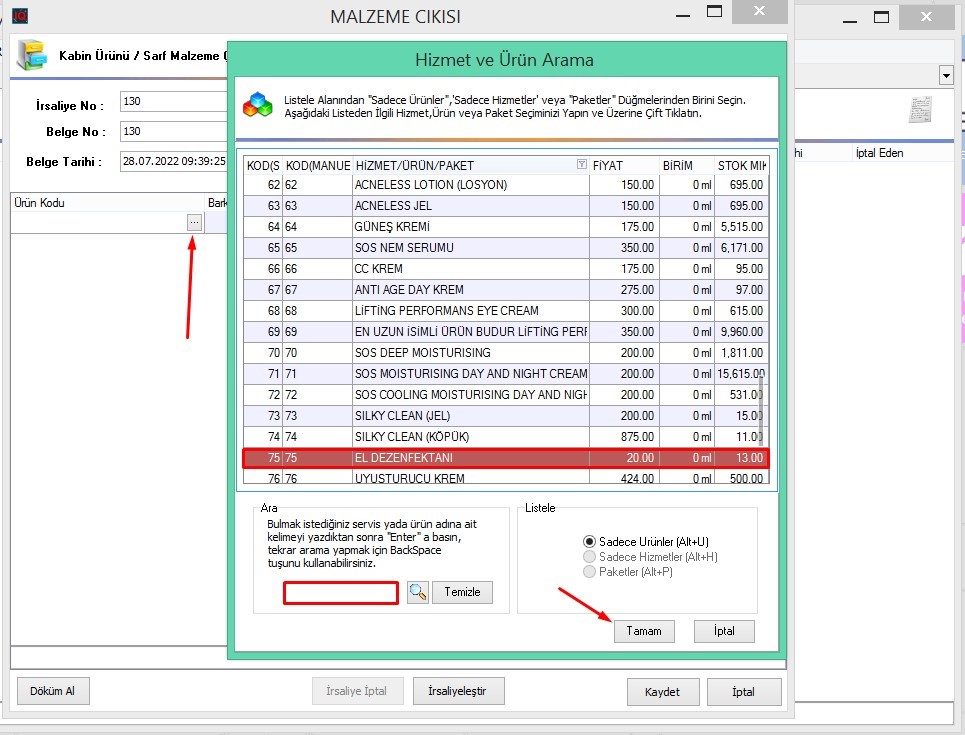 Malzeme-Cik-4 Kiba Malzeme Çıkışı